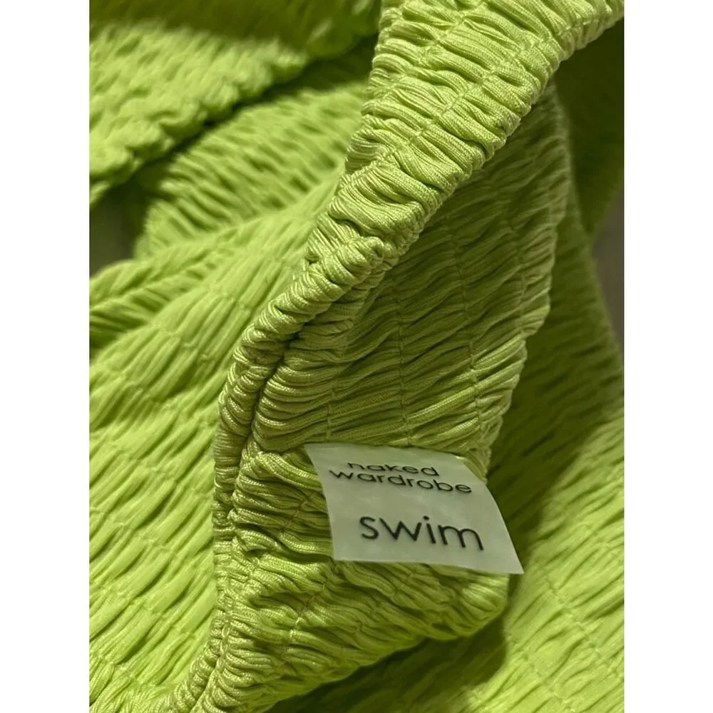 NAKED WARDROBE Bikini NWT Lime Green Size XL